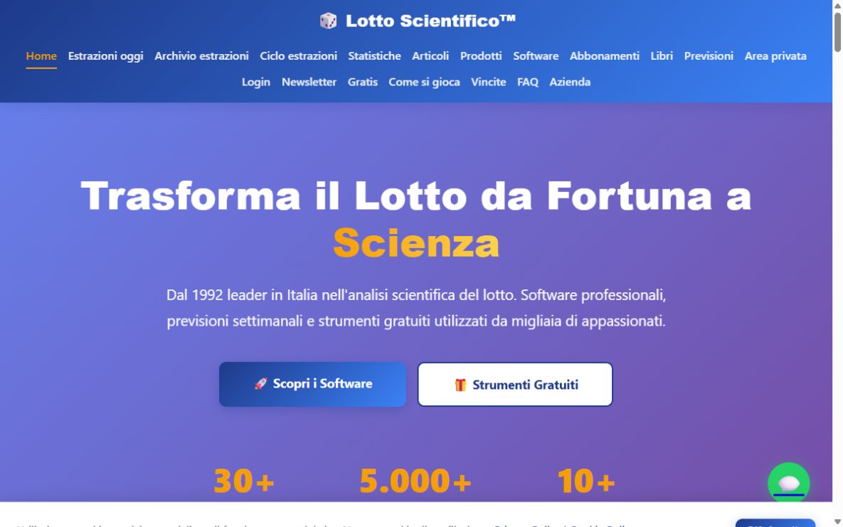 Anteprima del sito 10eLotto.info