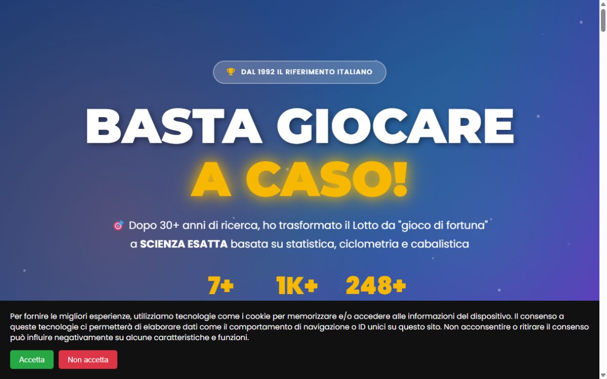 Anteprima del sito LottoScientifico.com
